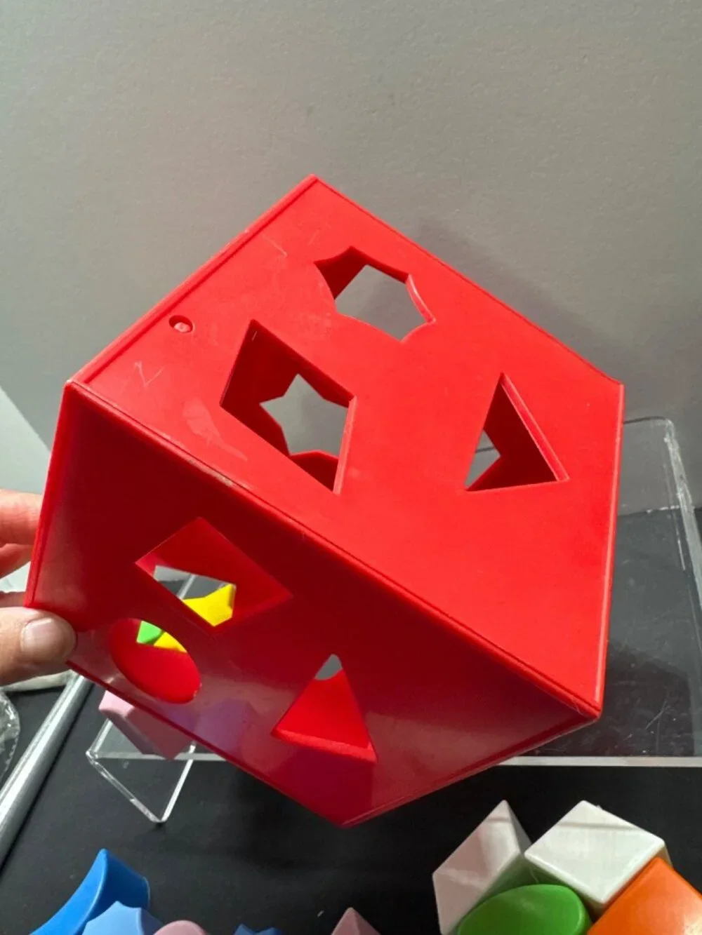 Shape Sorting Cube Toy With 18 Colorful Blocks For Early Learning & Development - Picture 8 of 11